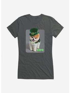 Boo The World's Cutest Dog Leprechaun Outfit Girls T-Shirt, CHARCOAL, hi-res