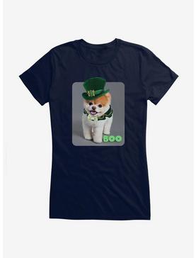 Boo The World's Cutest Dog Leprechaun Outfit Girls T-Shirt, NAVY, hi-res