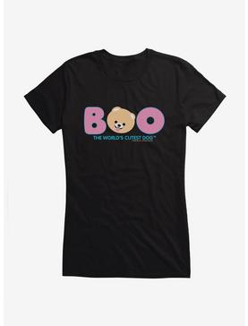 Boo The World's Cutest Dog Name Logo Girls T-Shirt, , hi-res