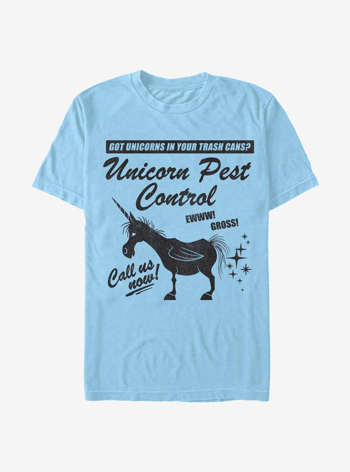 Disney Pixar Onward Unicorn Pest Control T-Shirt, LT BLUE, hi-res