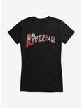 Archie Comics Riverdale Postcard Logo GIrls T-Shirt, BLACK, hi-res