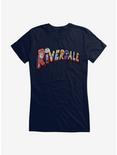 Archie Comics Riverdale Postcard Logo GIrls T-Shirt, NAVY, hi-res