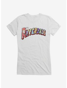 Archie Comics Riverdale Postcard Logo GIrls T-Shirt, WHITE, hi-res