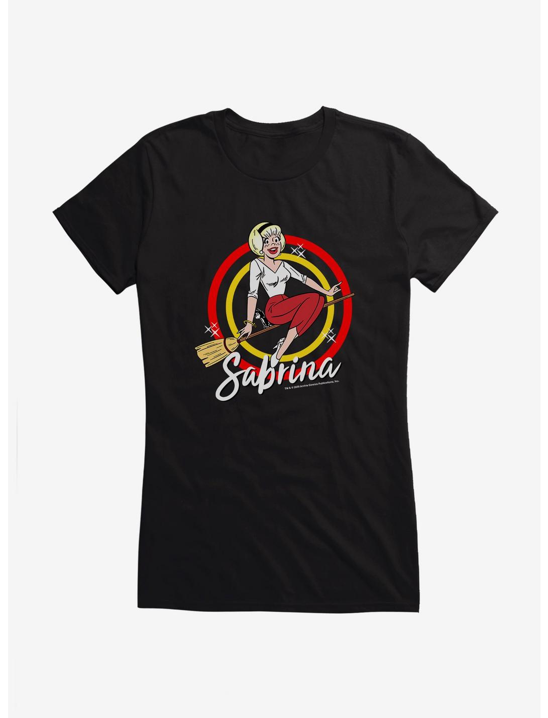 Archie Comics Sabrina The Teenage Witch Broom GIrls T-Shirt, , hi-res