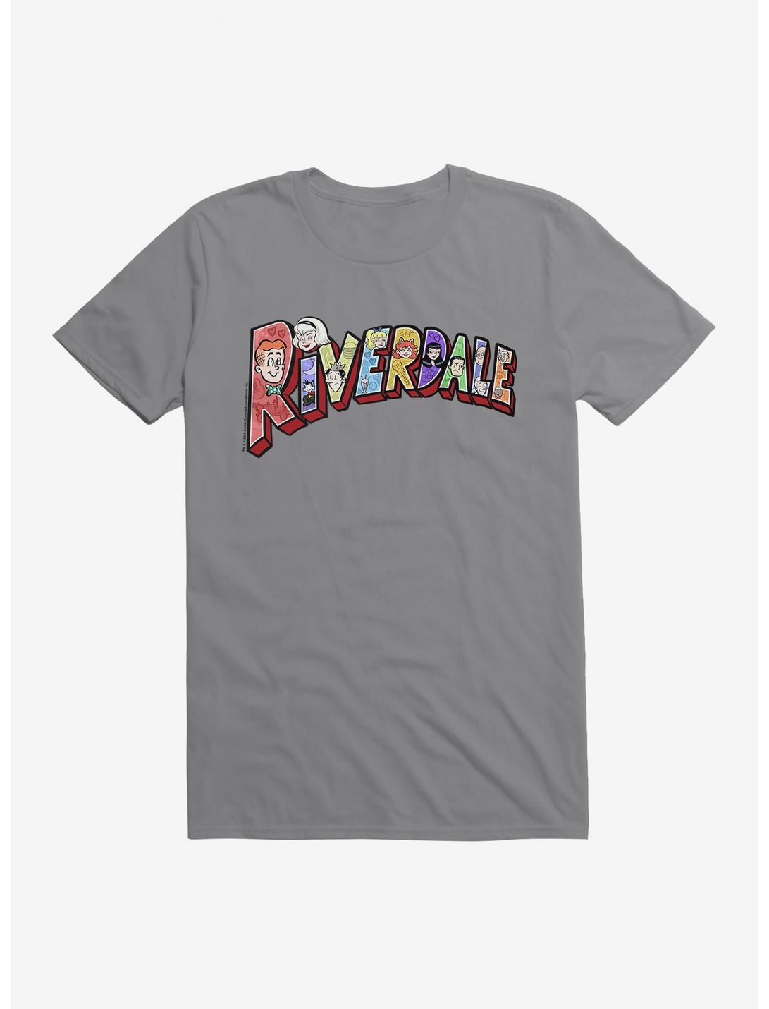Archie Comics Riverdale Postcard Logo T-Shirt, STORM GREY, hi-res