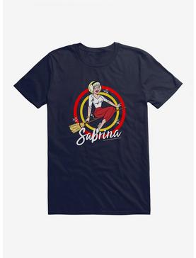 Archie Comics Sabrina The Teenage Witch Broom T-Shirt, NAVY, hi-res
