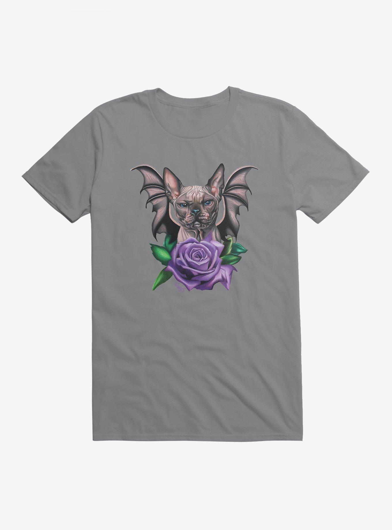 HT Creators: Christina Jorgenson Sphynx Rose Bat T-Shirt, , hi-res