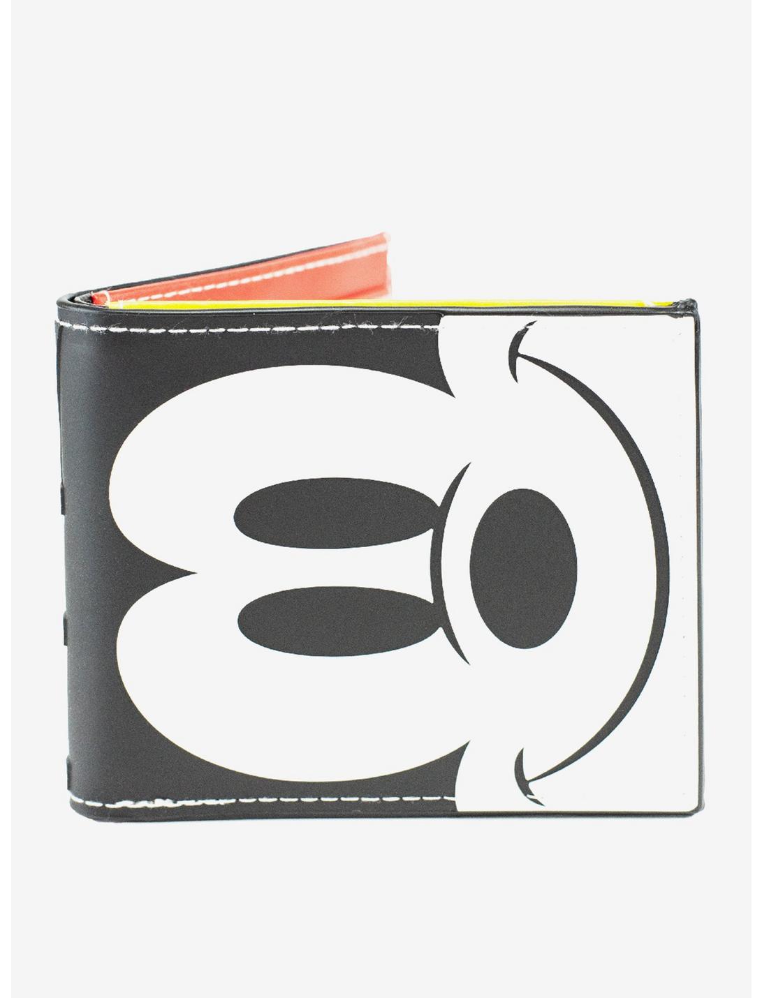 Disney Mickey Mouse Face Text Badge Bifold Wallet, , hi-res
