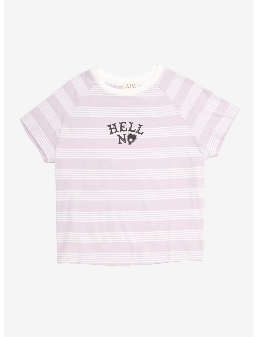 Hell No Planchette Stripe Girls Crop T-Shirt | Hot Topic