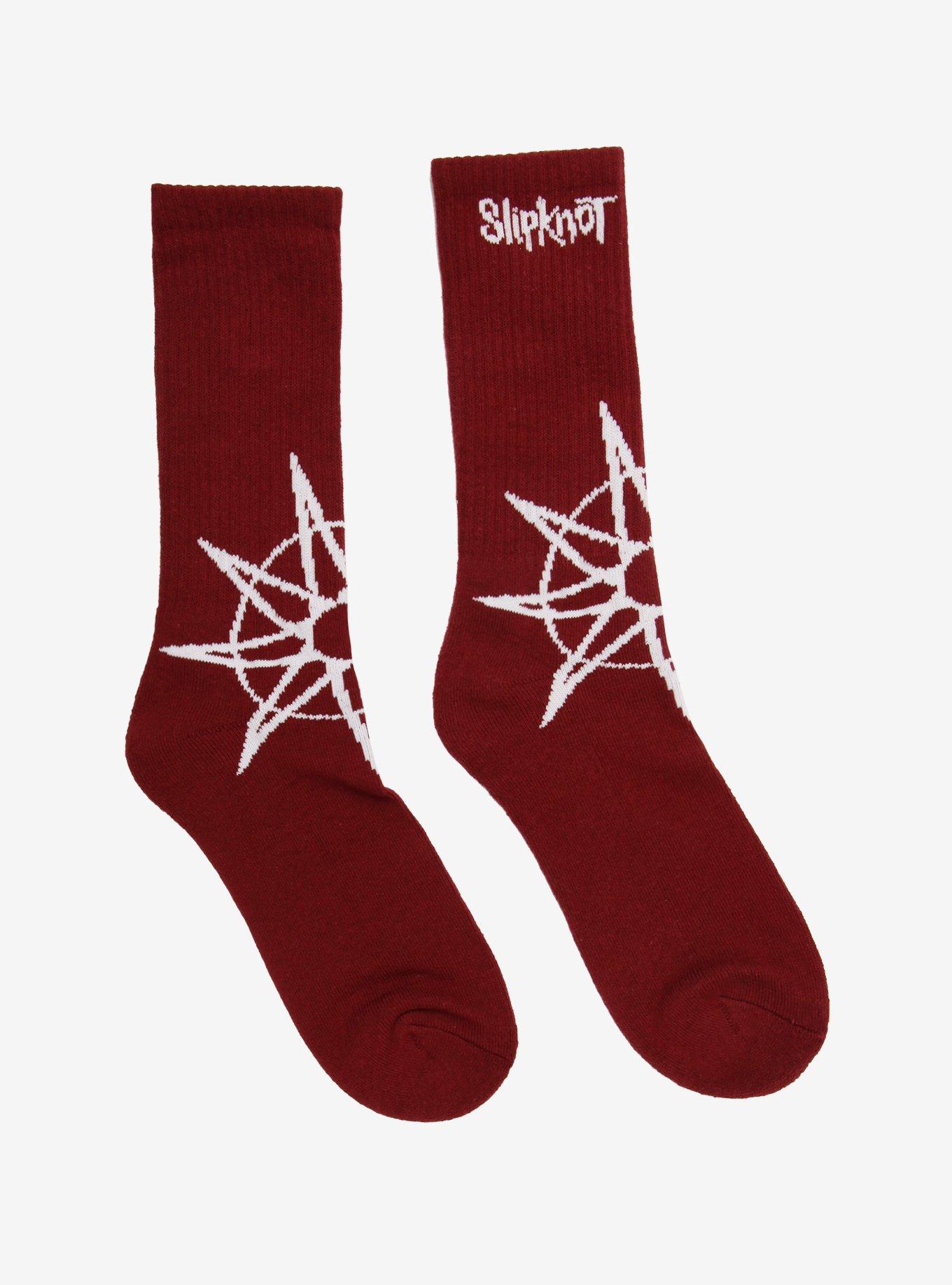 Slipknot Maroon Crew Socks, , hi-res