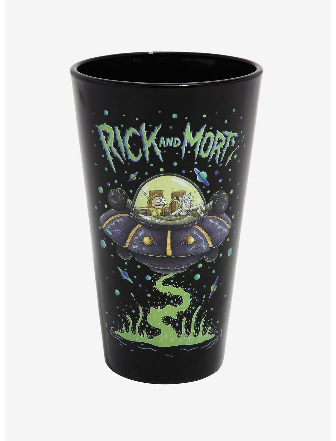 Rick and Morty Space Pint Glass - BoxLunch Exclusive, , hi-res