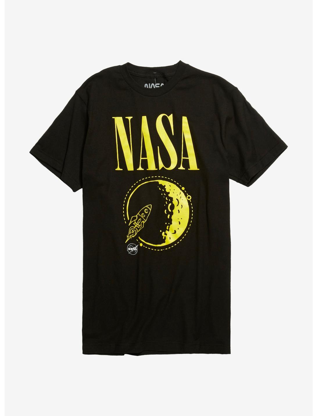 NASA Rocket To The Moon T-Shirt, BLACK, hi-res