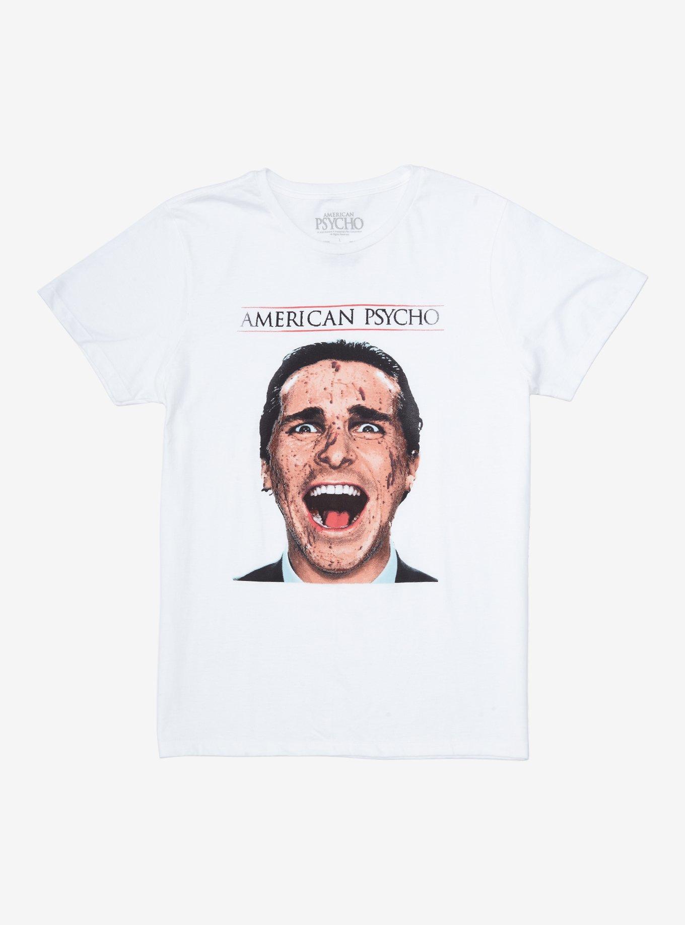 American Psycho Poster T-Shirt, WHITE, hi-res