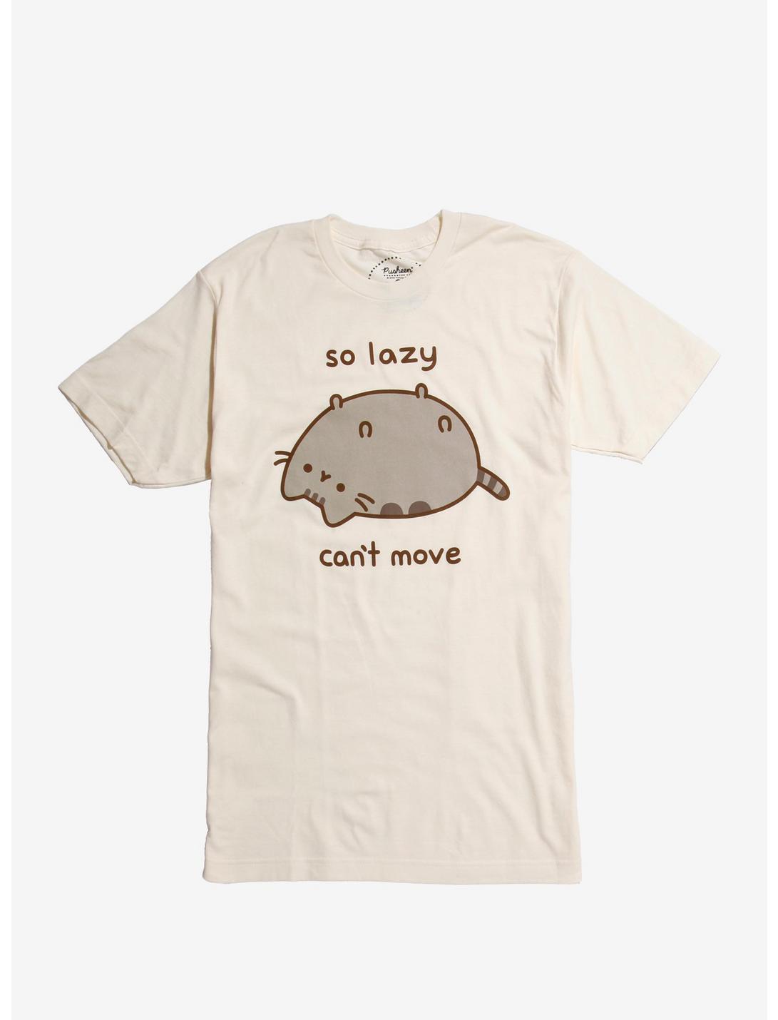 Pusheen So Lazy Can't Move T-Shirt, TAN/BEIGE, hi-res