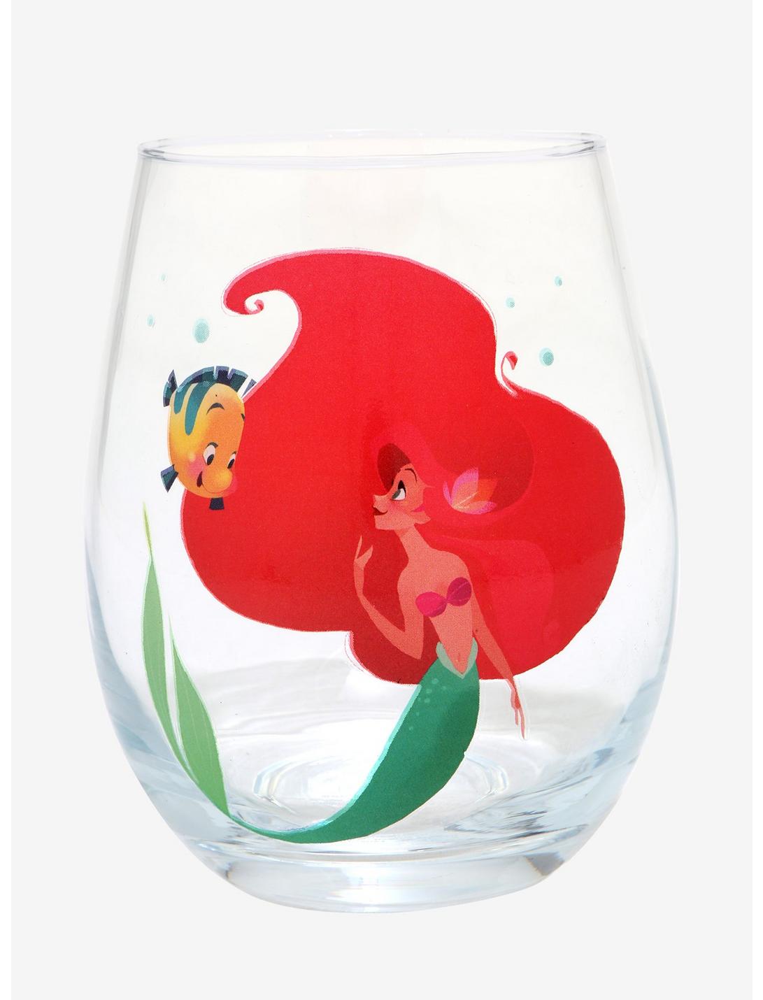Disney Princess The Little Mermaid Stemless Glass - BoxLunch Exclusive, , hi-res