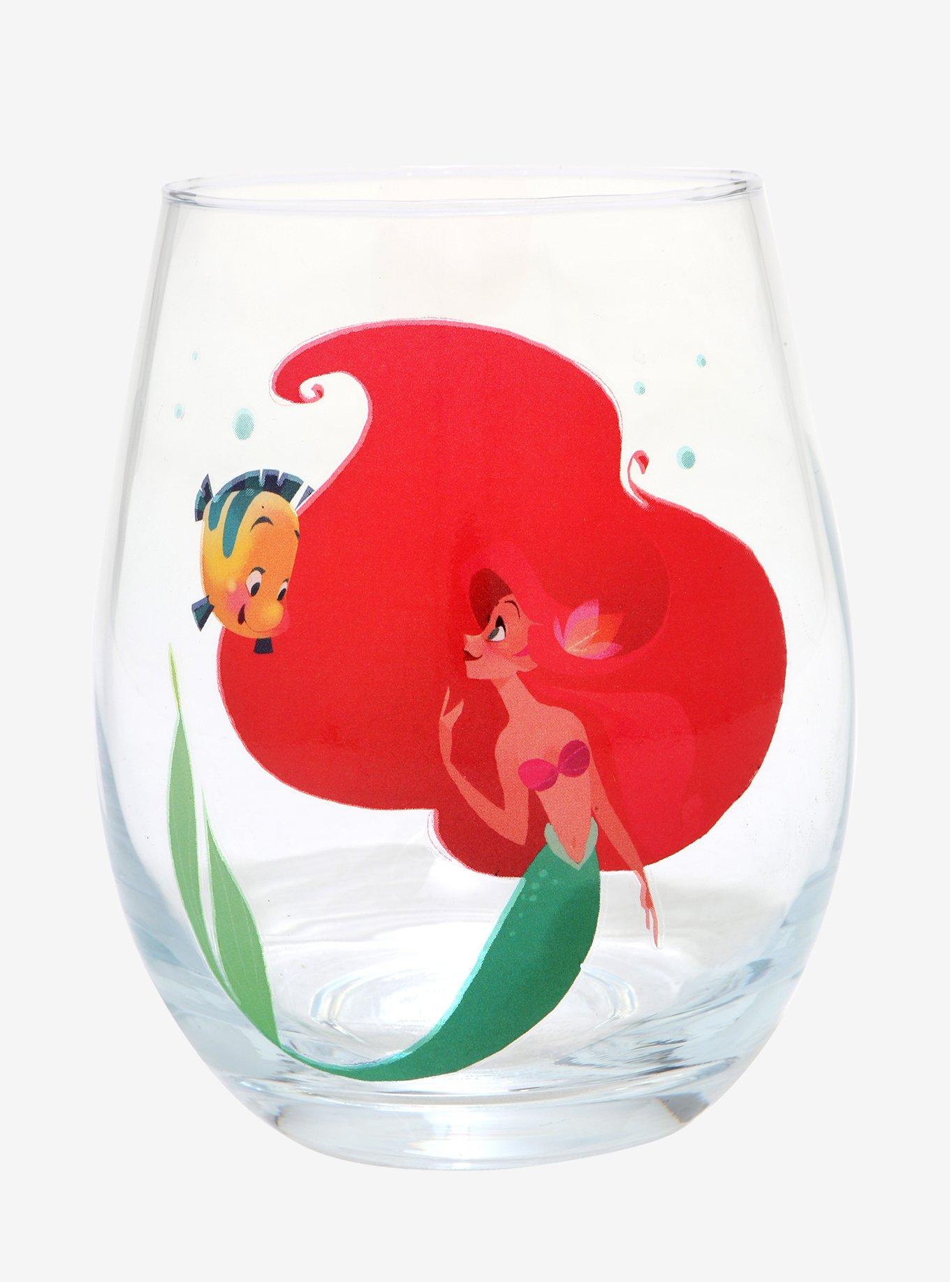 Disney Princess The Little Mermaid Stemless Glass - BoxLunch Exclusive, , hi-res
