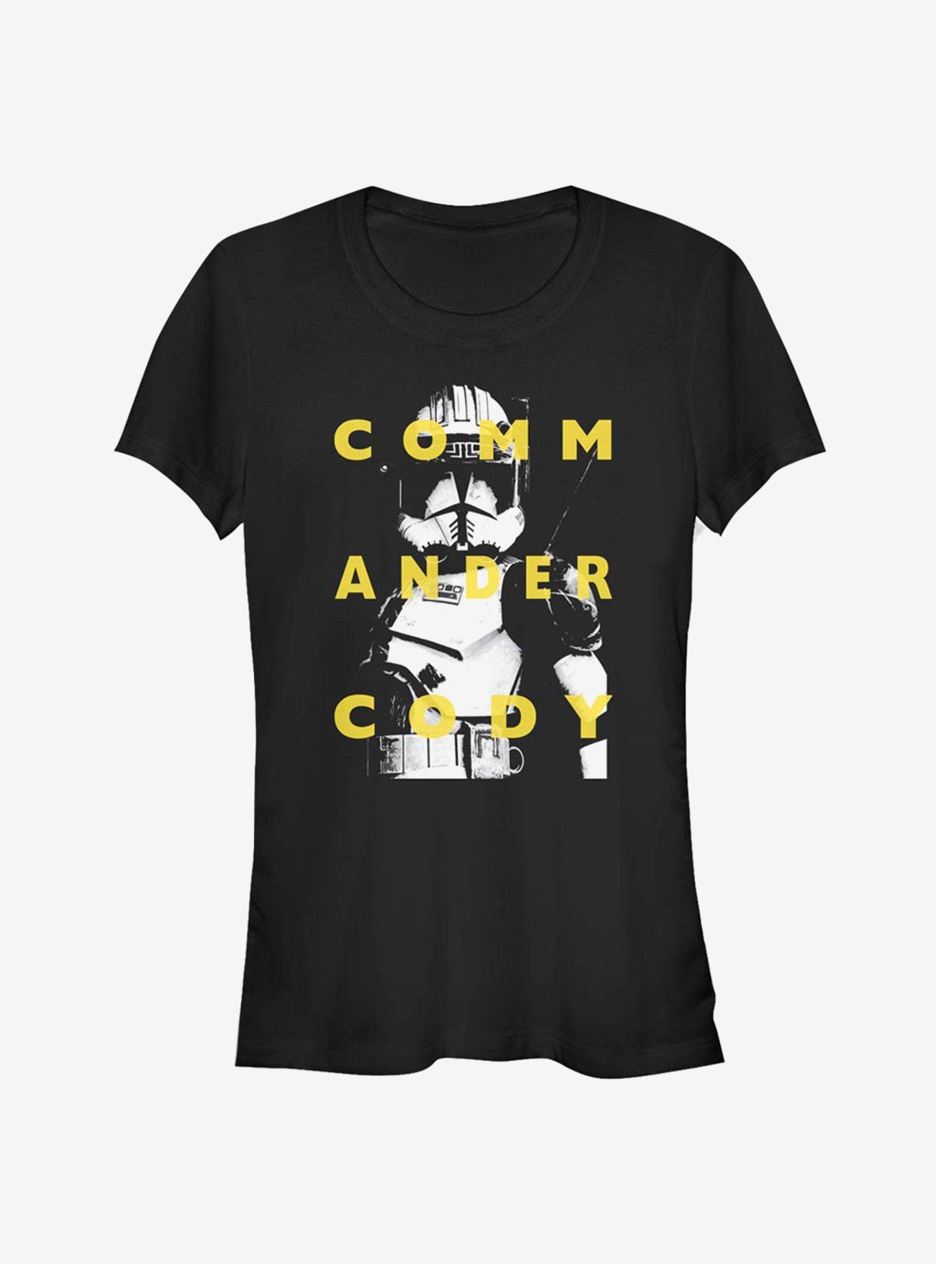 Star Wars The Clone Wars Commander Cody Text Girls T-Shirt, BLACK, hi-res
