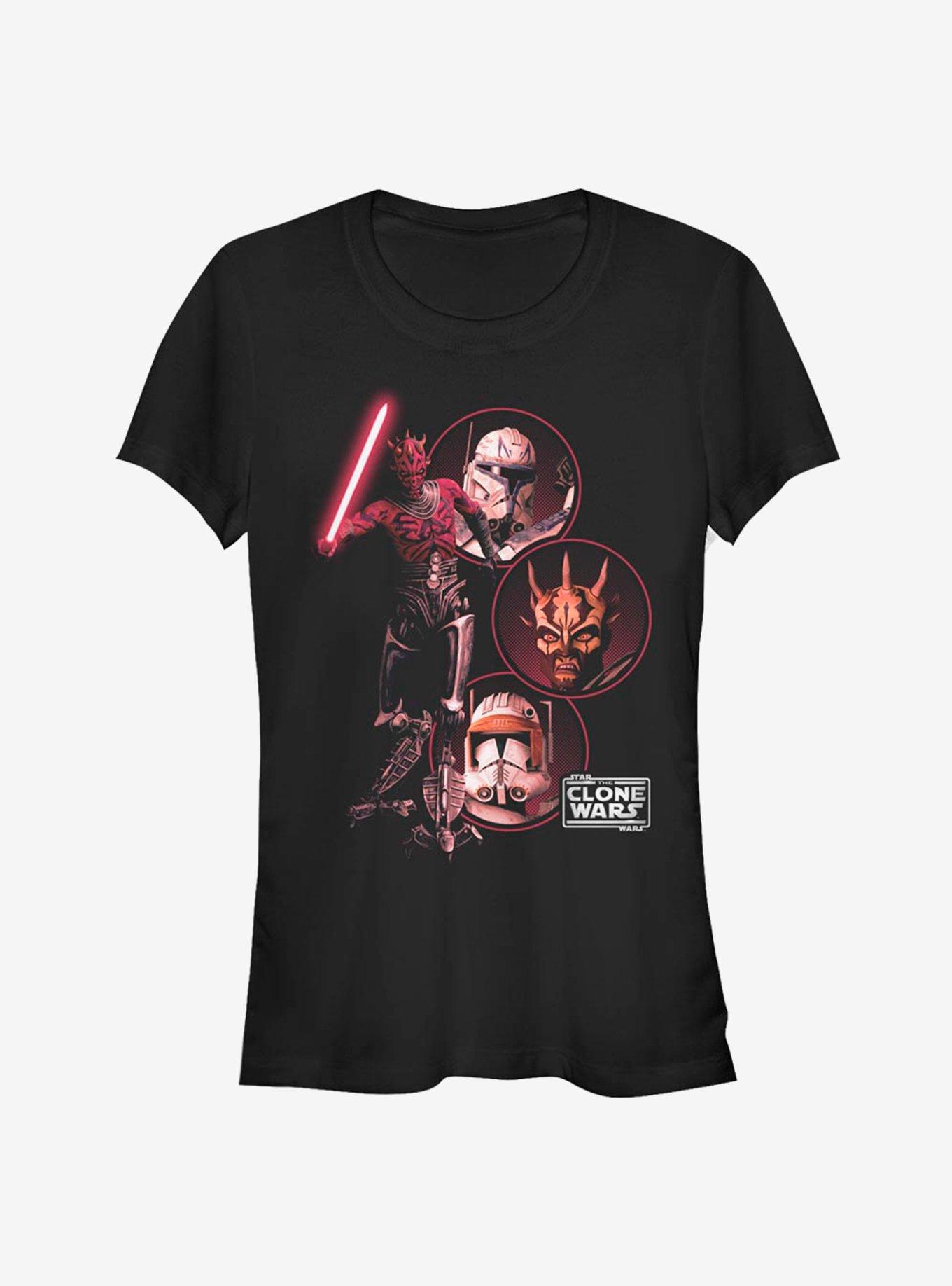 Star Wars The Clone Wars Darkside Group Girls T-Shirt