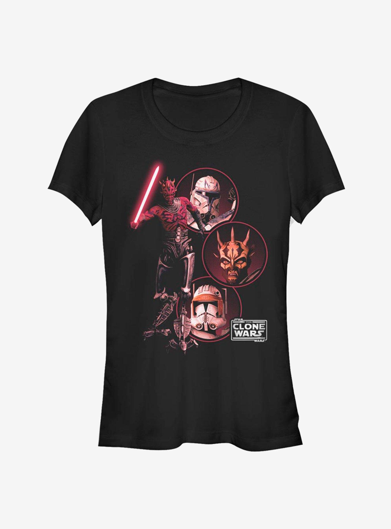 Star Wars The Clone Wars Darkside Group Girls T-Shirt, BLACK, hi-res