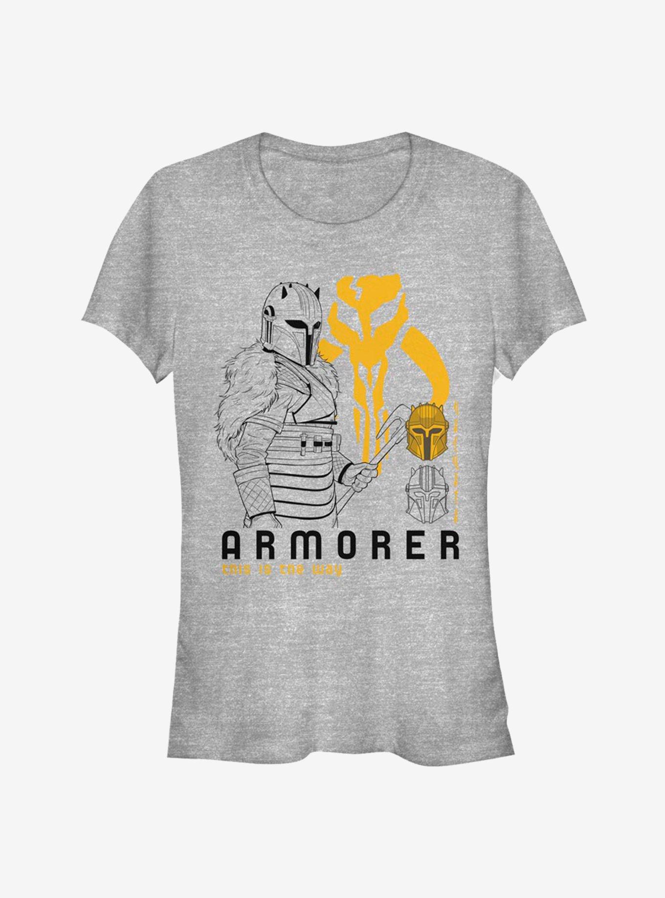 Star Wars The Mandalorian Armorer Girls T-Shirt, ATH HTR, hi-res