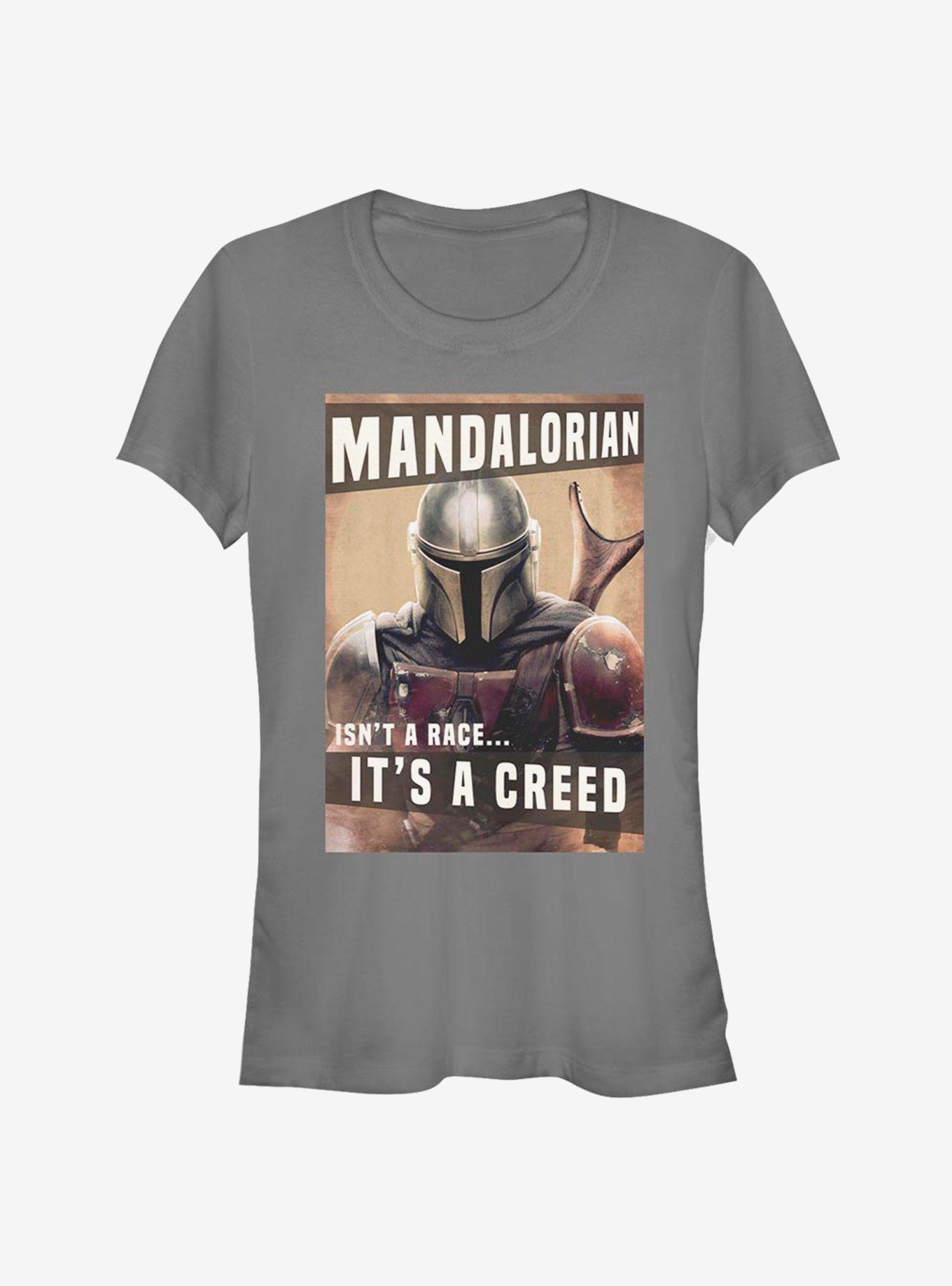 Star Wars The Mandalorian Mandalorian Creed Girls T-Shirt, CHARCOAL, hi-res