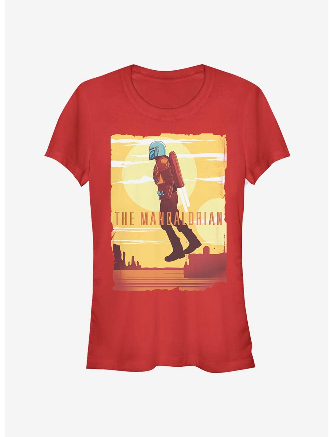 Star Wars The Mandalorian Mando Jetpack Girls T-Shirt, RED, hi-res