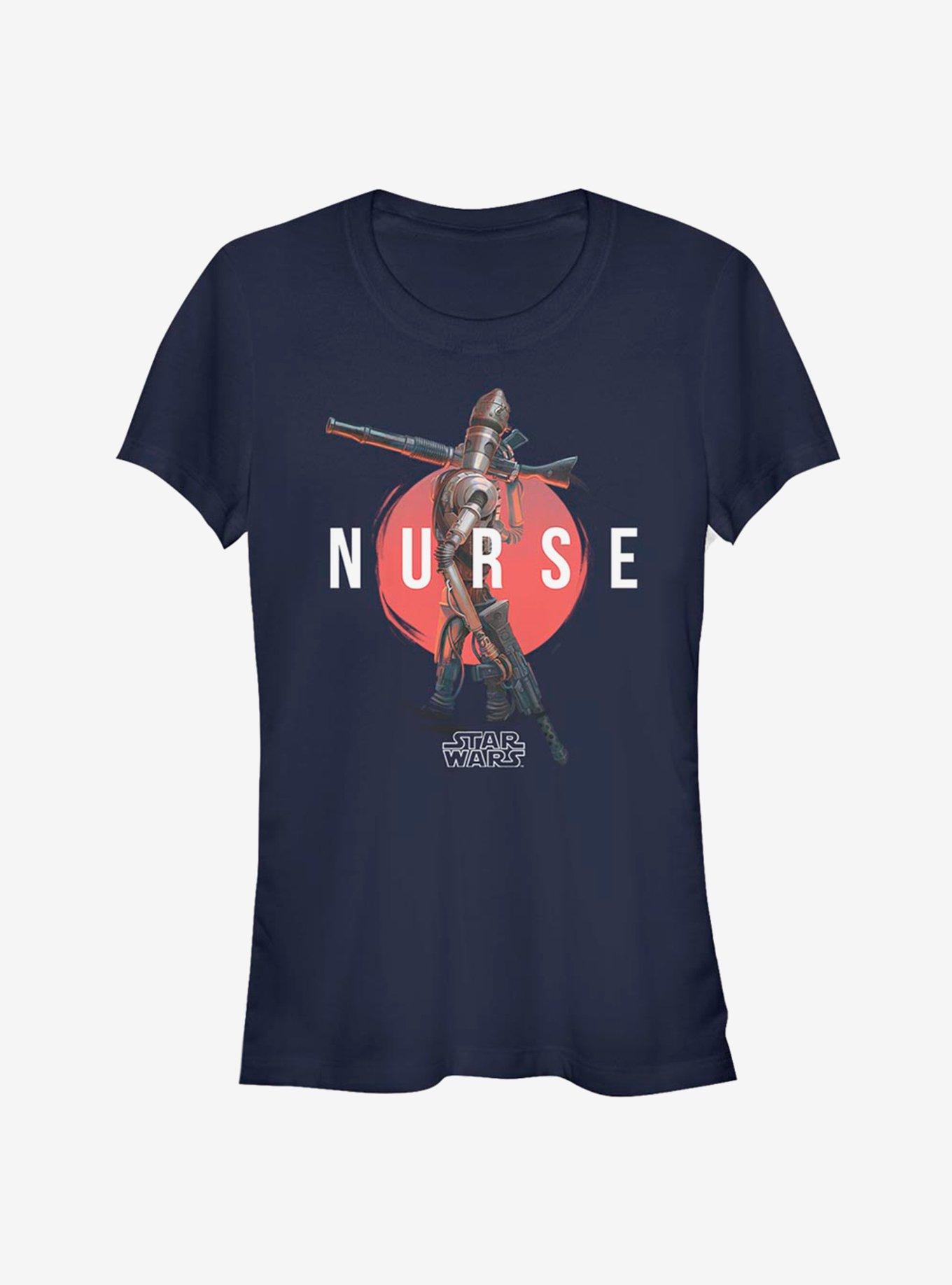 Star Wars The Mandalorian Nanny Droid Girls T-Shirt, NAVY, hi-res