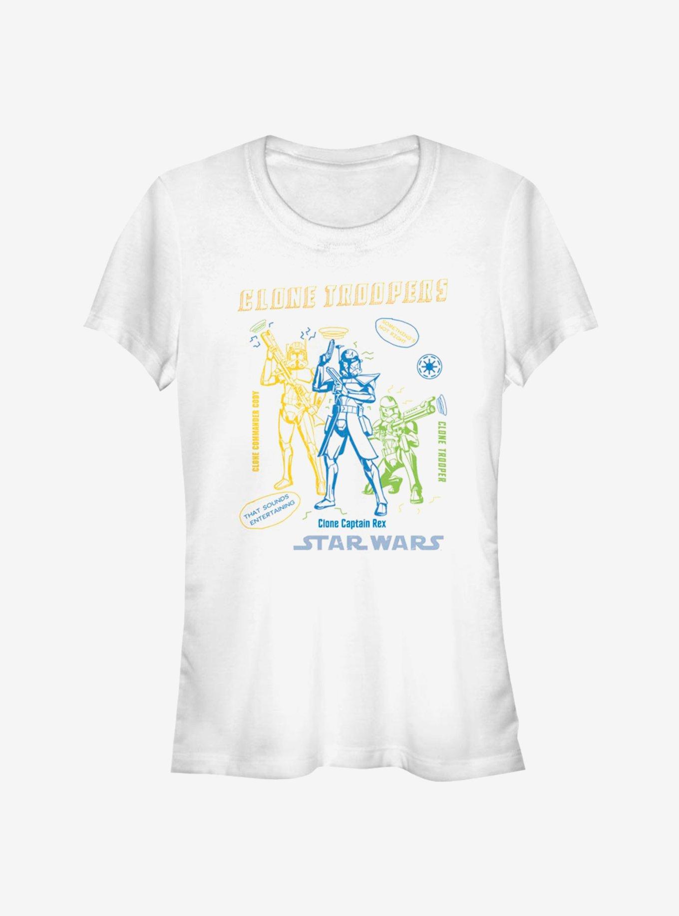 Star Wars The Clone Wars Doodle Trooper Girls T-Shirt, , hi-res