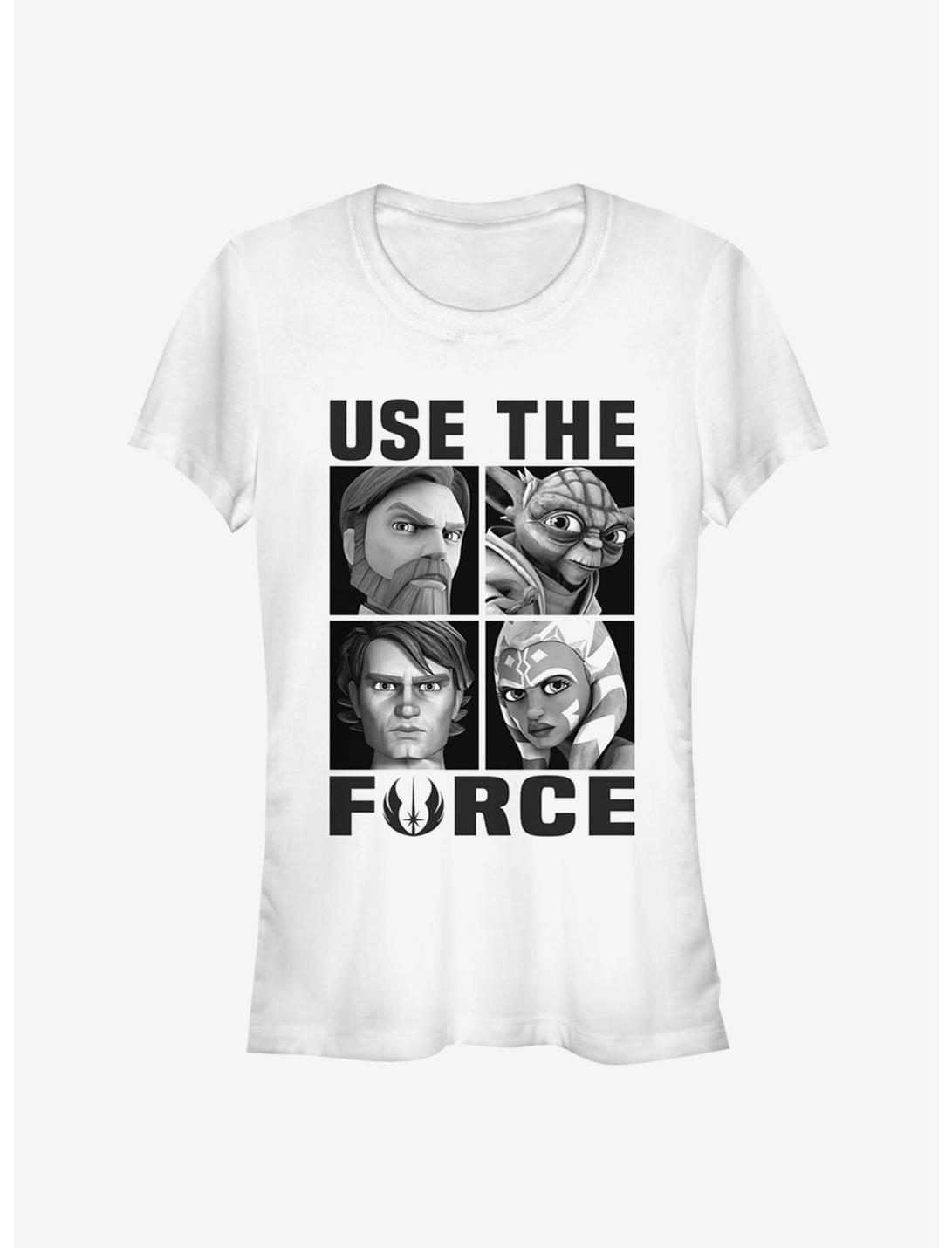 Star Wars The Clone Wars Force Users Girls T-Shirt, WHITE, hi-res