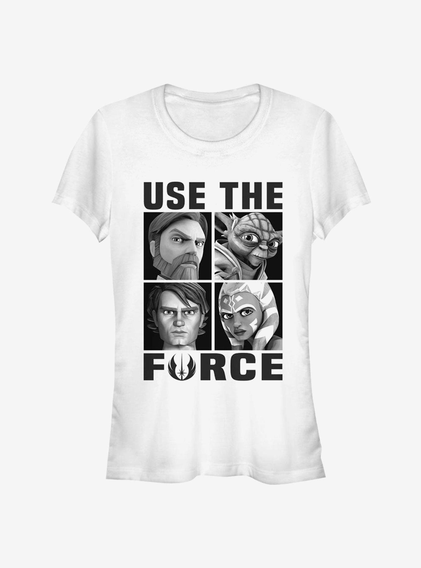 Star Wars The Clone Wars Force Users Girls T-Shirt, WHITE, hi-res