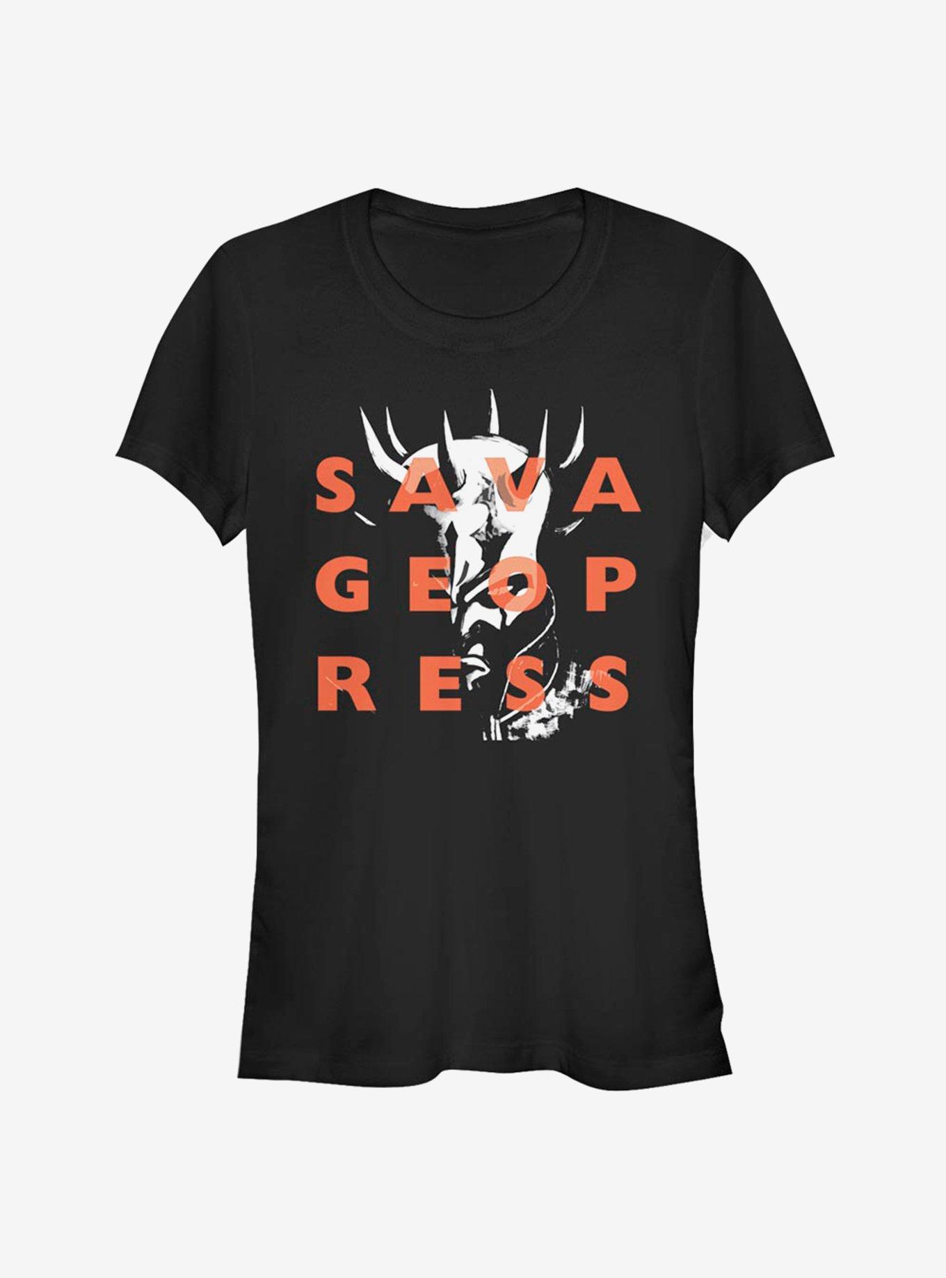 Star Wars The Clone Wars Savage Overlay Girls T-Shirt, BLACK, hi-res