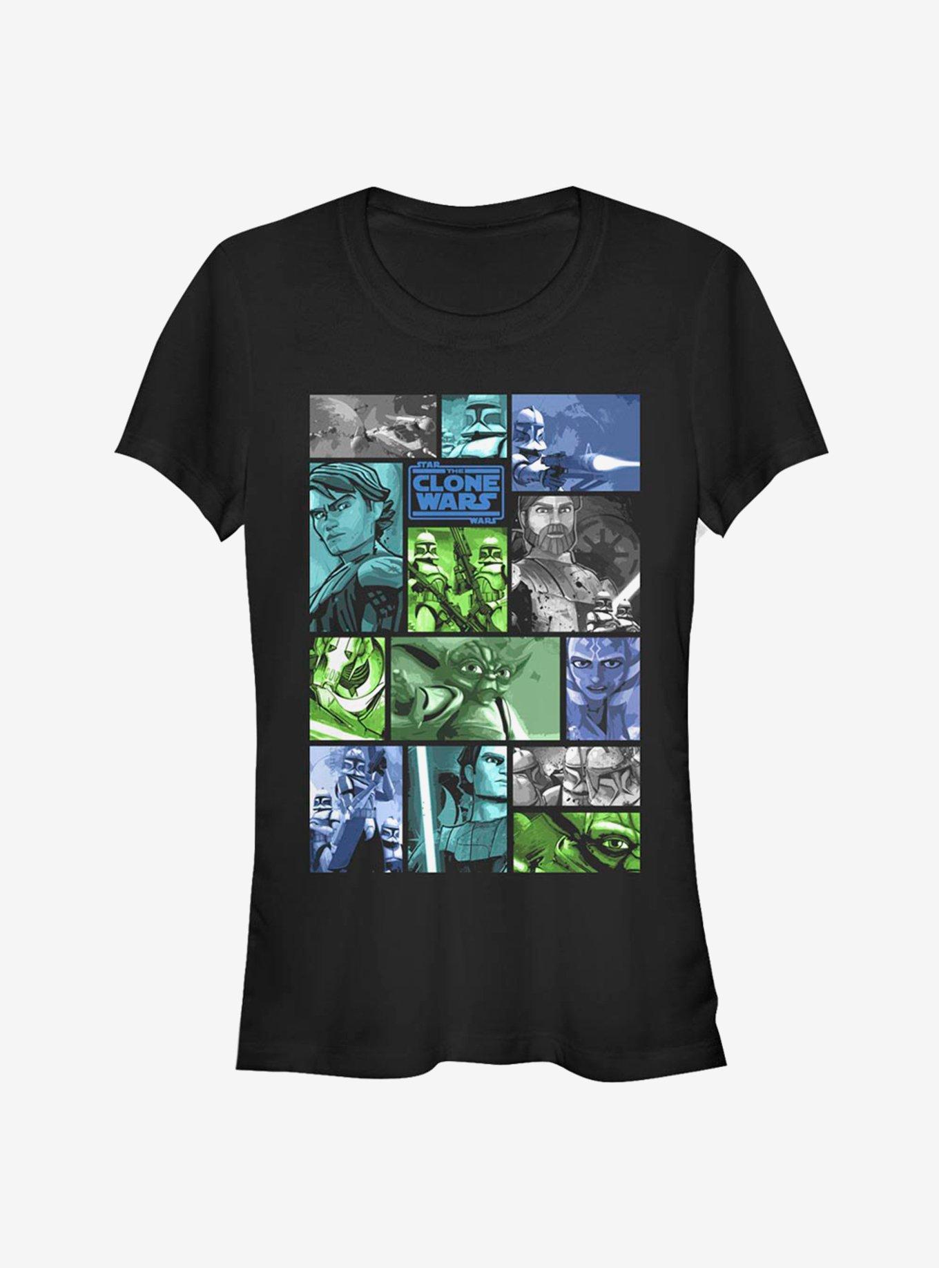 Star Wars The Clone Wars Story Squares Girls T-Shirt, , hi-res