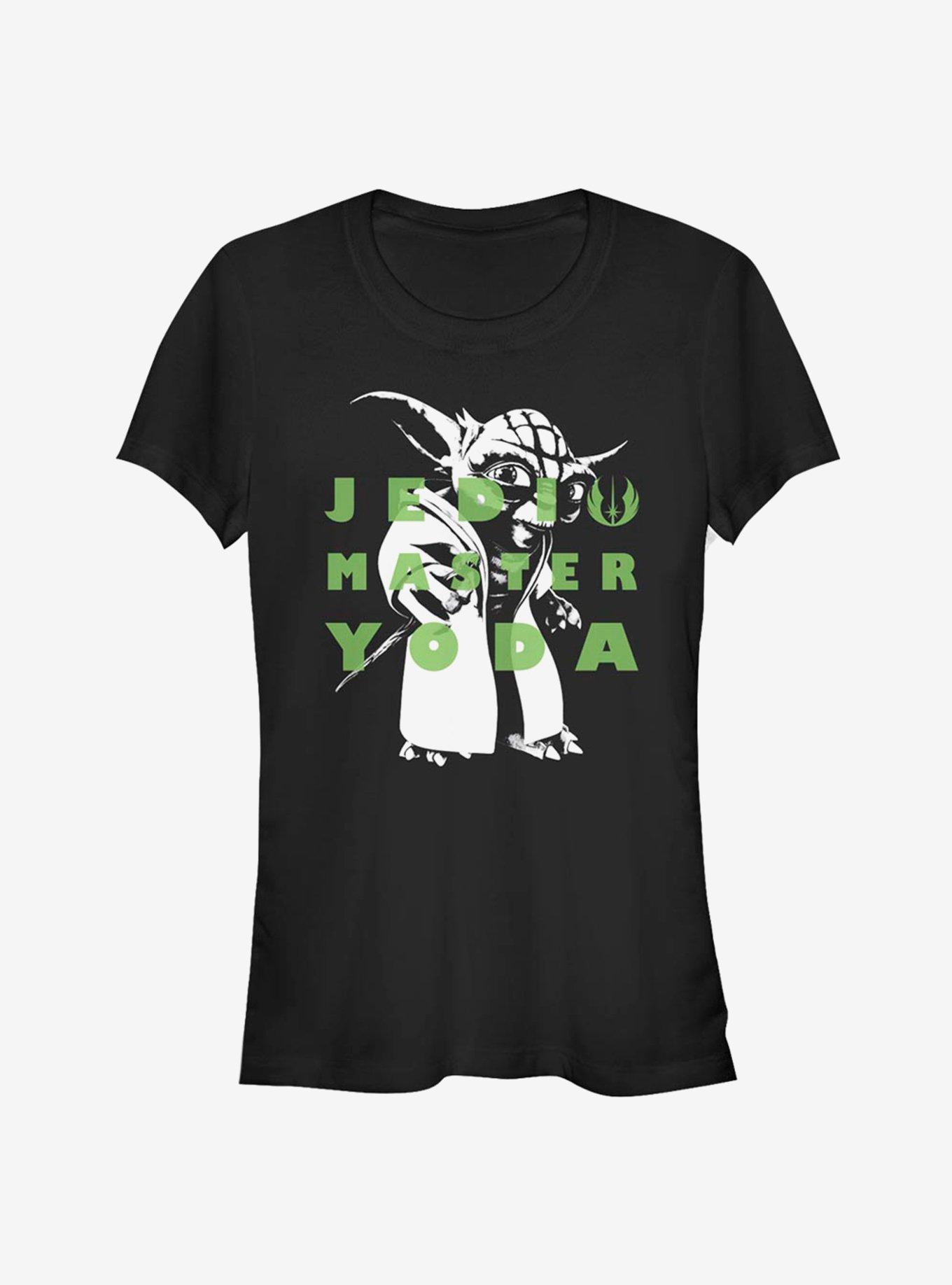 Star Wars The Clone Wars Yoda Text Girls T-Shirt, , hi-res