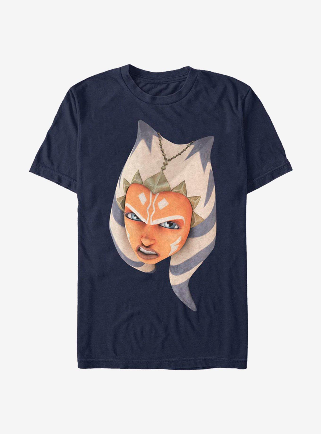 Star Wars The Clone Wars Ahsoka Face T-Shirt, NAVY, hi-res