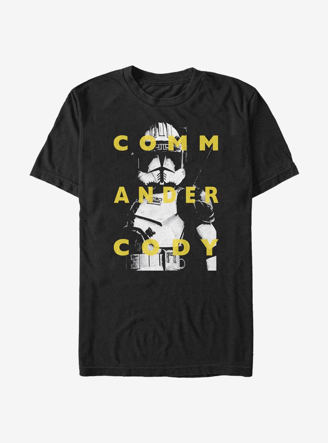 Star Wars The Clone Wars Commander Cody Text T-Shirt, BLACK, hi-res