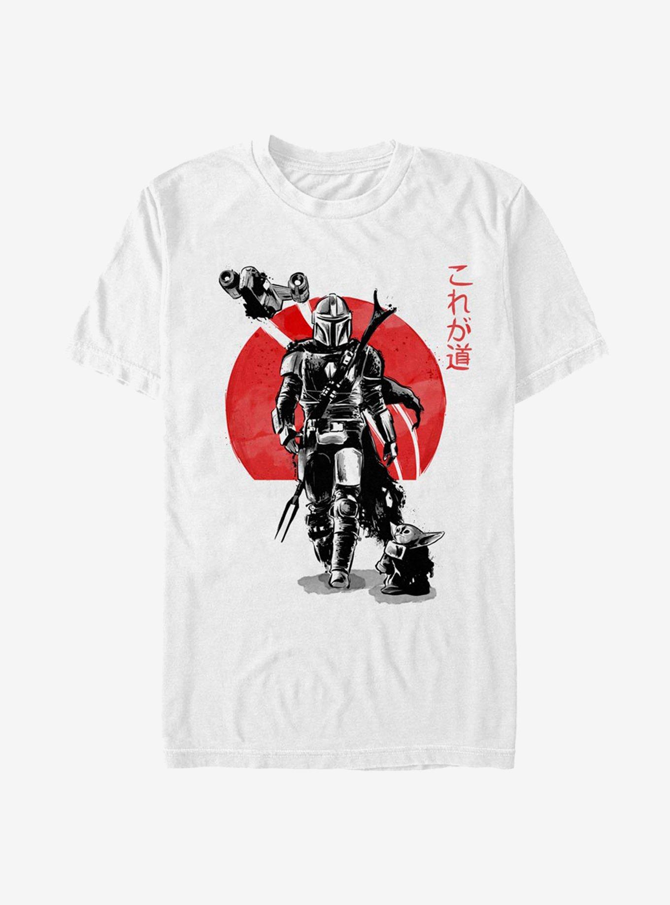 Star Wars The Mandalorian Mandolorian Mando And Child Rising Sun T-Shirt