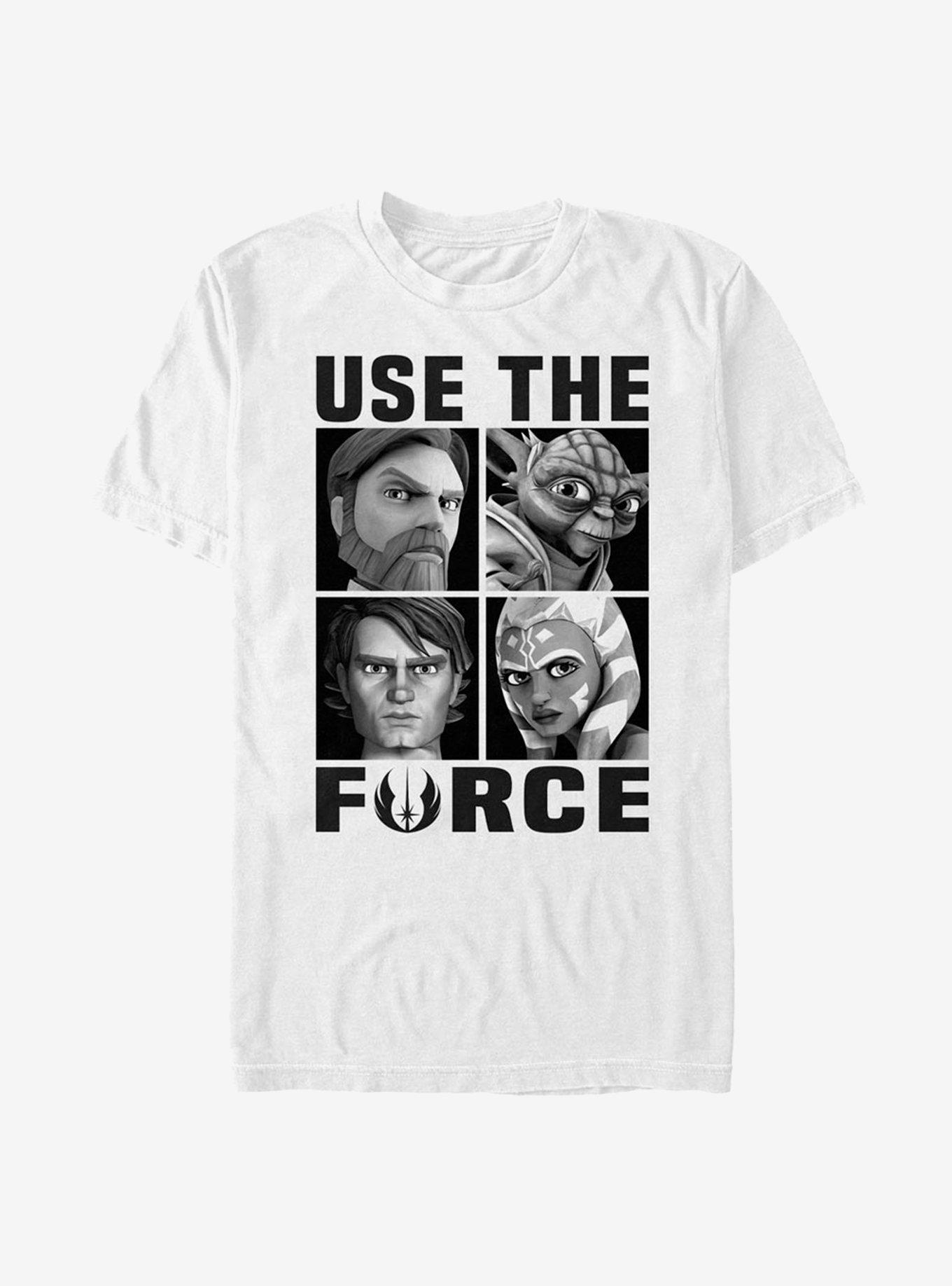 Star Wars The Clone Wars Force Users T-Shirt, WHITE, hi-res