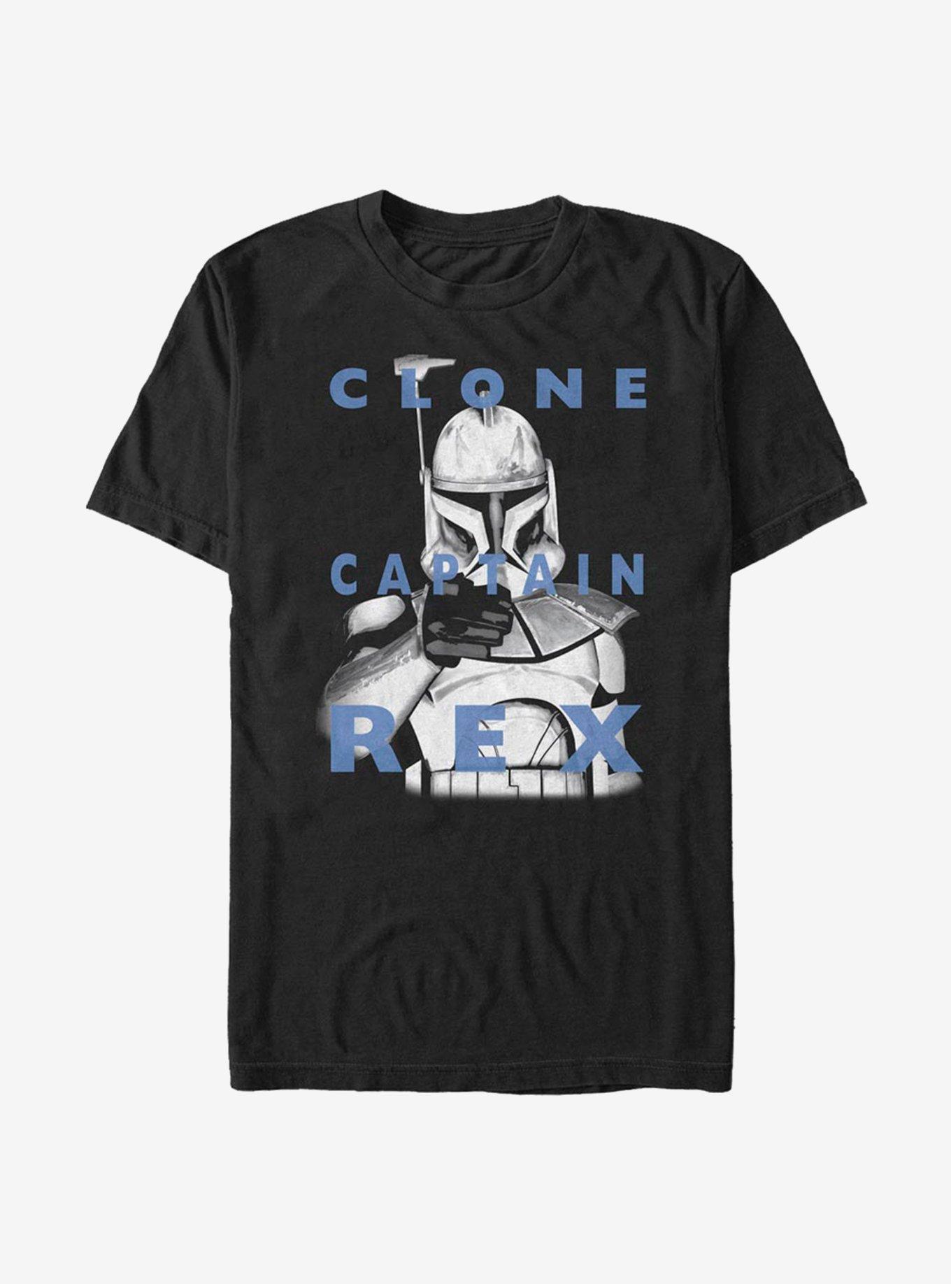 Star Wars The Clone Wars Clone Captain Rex Text T-Shirt, , hi-res