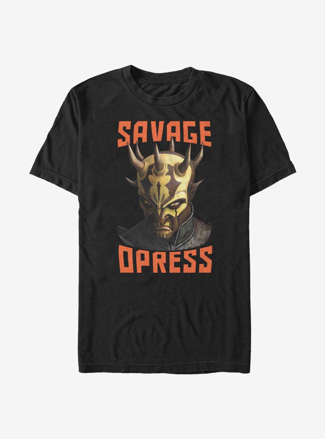 Star Wars The Clone Wars Savage Face T-Shirt, BLACK, hi-res