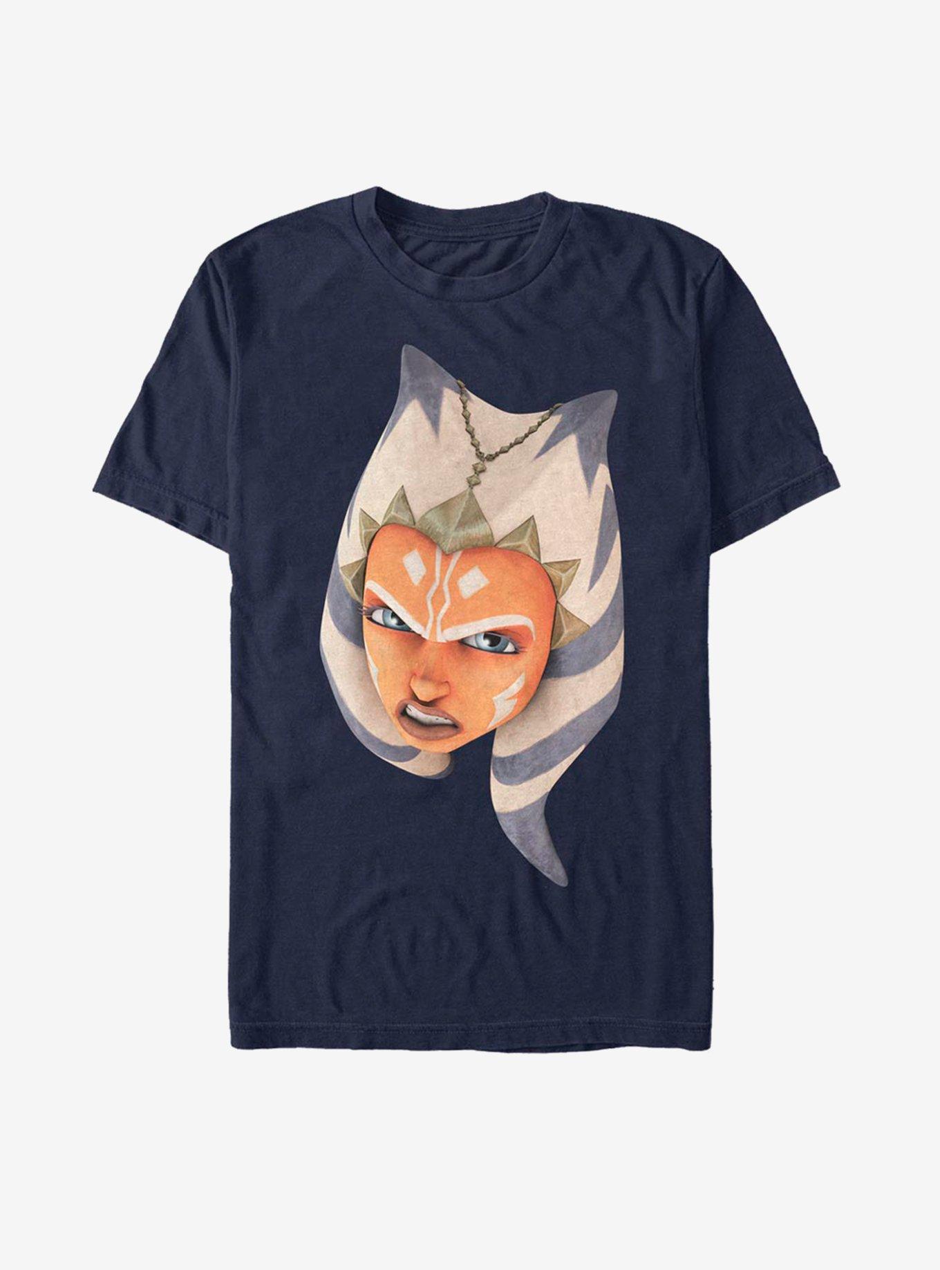 Star Wars The Clone Wars Ahsoka Face TShirt BLUE BoxLunch