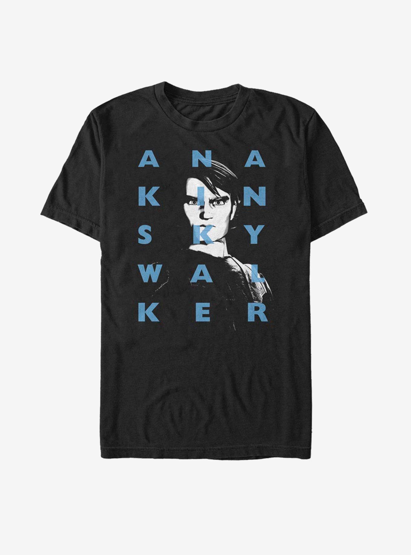 Star Wars: The Clone Wars Anakin Text T-Shirt, BLACK, hi-res