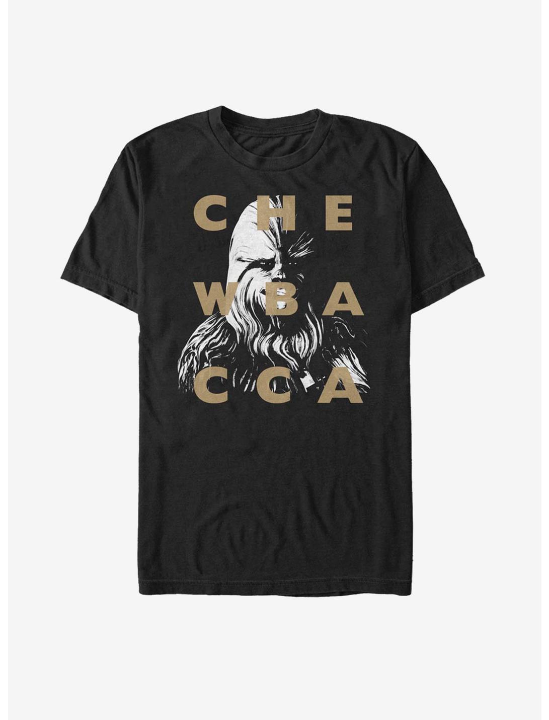Star Wars: The Clone Wars Chewbacca Text T-Shirt, BLACK, hi-res