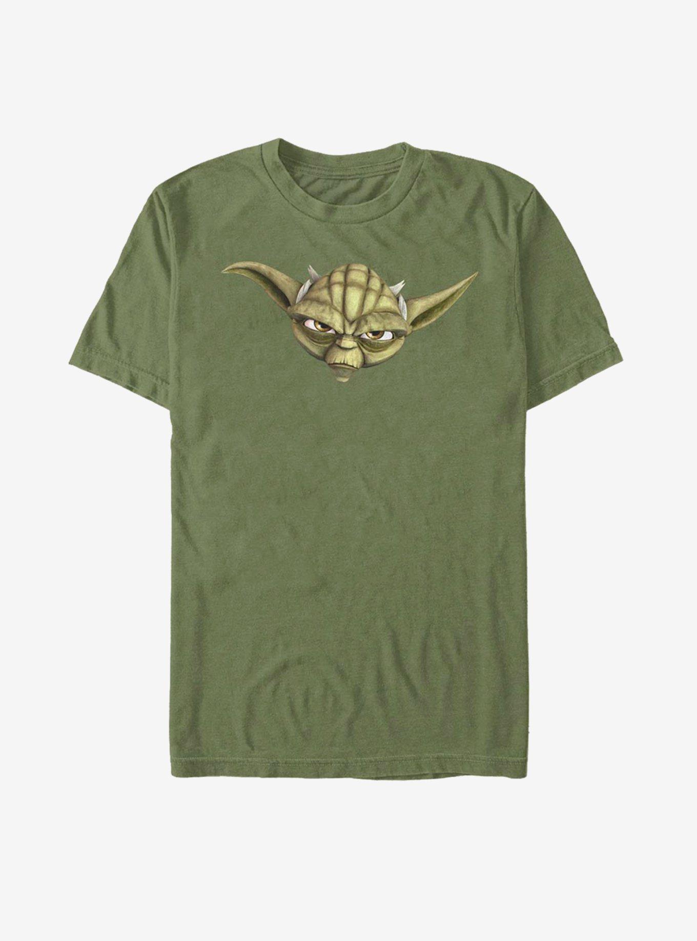 Star Wars: The Clone Wars Yoda Face T-Shirt - GREEN | BoxLunch