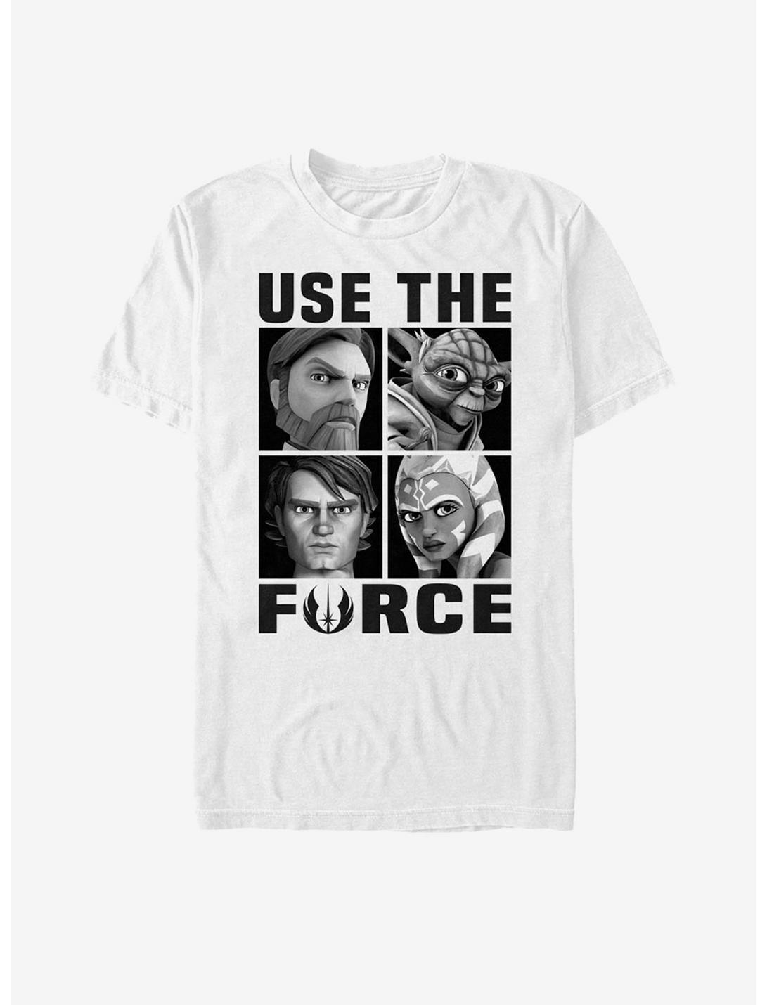Star Wars: The Clone Wars Use The Force T-Shirt, WHITE, hi-res
