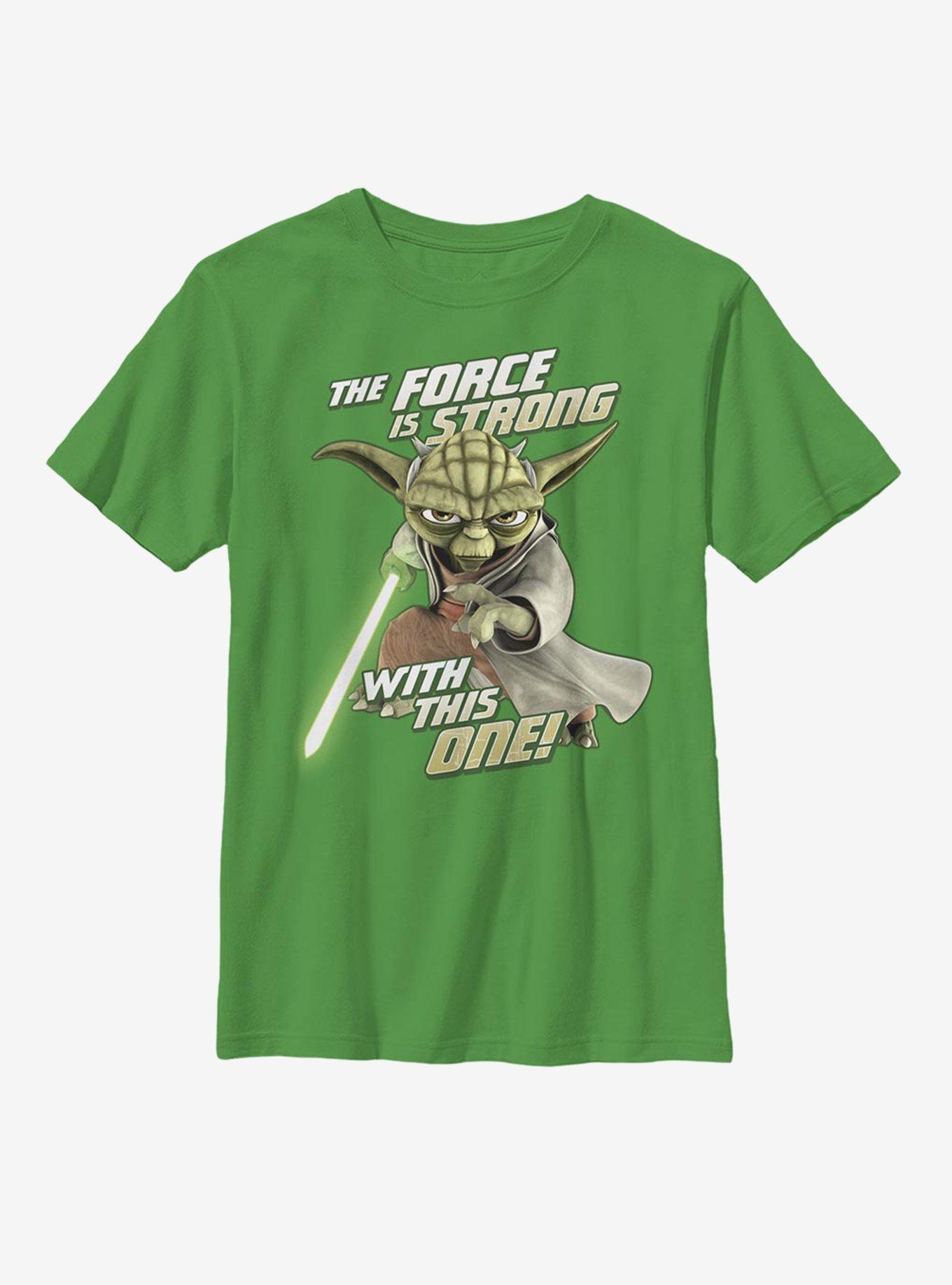 Star Wars: The Clone Wars Yoda Jedi Strong Youth T-Shirt, , hi-res