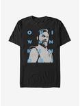 Star Wars: The Clone Wars Obi-Wan Text T-Shirt, BLACK, hi-res