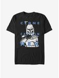 Star Wars: The Clone Wars Clone Captain Rex Text T-Shirt, BLACK, hi-res