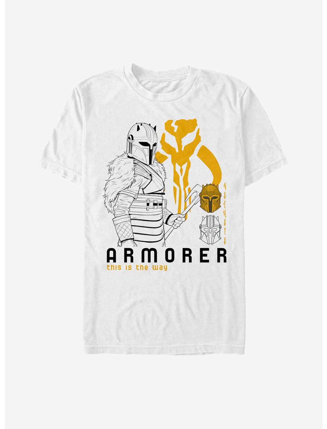 Star Wars The Mandalorian Armorer T-Shirt, WHITE, hi-res