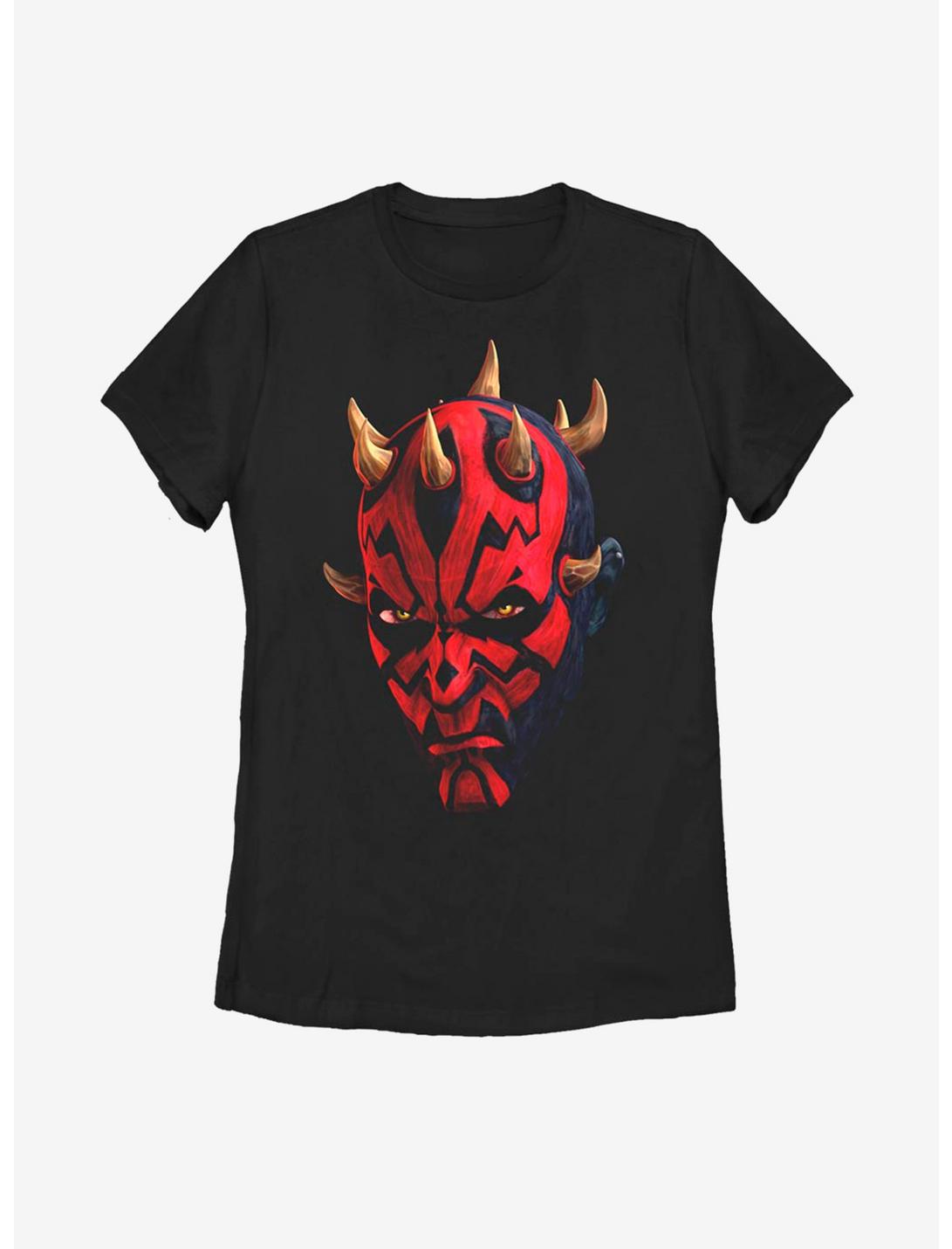 Star Wars: The Clone Wars Maul Face Womens T-Shirt, BLACK, hi-res