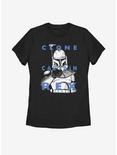 Star Wars: The Clone Wars Clone Captain Rex Text Womens T-Shirt, BLACK, hi-res